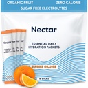 Nektárové hydratačné balíčky - Electrolytes prášok balíčky - bez cukru alebo kalórií - organické ovocie Liquid Daily IV Electrolytes Powder for Dehydration Relief and Rapid Rehydration (Orange 18 Balenie)