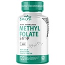 Nutri 5- MTHF L Metylfolát 1MG - 4 mesiace Zásobovanie, 120 Vegan Tablety - Metylated Folate Supplement - kognitívne funkcie, zdravie srdca, prenatálna podpora - 3. strana testované - NSF Certified Facility