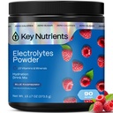 KĽÚČOVÉ NUTRIENTY Multivitamínové elektródy Prášok Nie cukor - Sladká modrá malinová elektrolytová prášok - Vytrvalosť & Energy Supplement - Hydratačný prášok - Bez kalórií - 90 Slúži - Vyrobené v USA