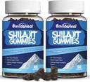 Shilajit Gummies 1000 MG, Organic Shilajit Supplement, 85+ Trace Minerals, with Ashwagandha, Mushroom - Energy, Brain, Imunity Support, for Men & Women - 120 Count