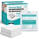 Všeobecné Medi Sterilné Gauze Sponges, 4" x 4" Non-Woven Wound Pads - Individuálne zabalené vysoko absorpčné Sponges Pads for Cushioning Minor Wounds, Reces & Burns Wound Care (60 Balíčky, 120 kusov celkom)