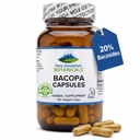 Pure Mountain Botanicals Bacopa Monnieri Kapsule - Vegan Caps s organickými Bacopa & Štandardizovaný Bacopa Extract Supplement