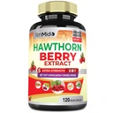 Hawthorn Berry Supplement Extract Kapsule - 120 Vegan Kapsule na 4 mesiace - Kombinovaná repa Root, Ashwagandha, Turmerica Curcumin & Black Pepper