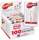 Stopain úľava od bolesti Klinické gélové balíčky, 100 balenie, Made in USA, Maximálny výkon bolesť úľava s 10% Menthol Plus glukozamín pre svalové bolesti, bolesti kĺbov, a artritída