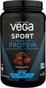 Vega Sport Premium Protein Powder, Chocolate, Vegan, 30g Plant Based Protein, 5g BCAA, Low Carb, No Cukor, Keto, Dairy Free, Gluten Free & Non-GMO, Pea Protein for Women and Men, 29.5 Oz