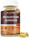 Huby: 10 Funkčné huby v jednej - Lion's Mane, Reishi, chagaCordyceps & More - Prírodné zameranie a energetická podpora- Vegan, Non-GMO-60 Gummy