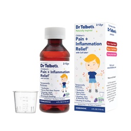 Dr. Talbotova bolesť + úľava od zápalu Tekutá medicína pre deti, zahŕňa dávkový pohár, hroznovú šťavu, 4 Fl Oz (Packaging May Vary)