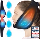 Premium 4 Gélové balenia Chin popruh Flexibilné Hot & Cold - ľadové balenia pre Múdrosti zuby Refreezable Face Neck Head Airflow Džam Podprsenka Reusable Pack pre spánok TMJ Relief and Pain Management Gift