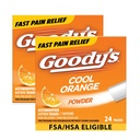 Goodyho extra sila Bolesť hlavy prášok, Cool Orange Chuť Rozpustiť balenia, 24 Jednotlivé balenia (2 balenia)