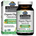Záhrada života Tráviace enzýmy s papaínom, Hypromelóza a lipáza pre vstrebávanie živín a podporu trávenia, Tropická ovocná príchuť, Dietary Supplement, Certified Vegan, 90 Žuvačky