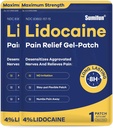 Sumifun 4% Lidokaín Patches Maximálna sila - 24 gróf bolesti Relieding Gél Patch pre svalovú nevoľnosť, Back Ache, Knee, krku a kĺbových bolestí - Topická analgézia (NDC: 83602-157-157-01)