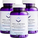 Relumins L-Glutatione Complex 1650mg - Antioxidačná podpora s Alpha Lipoic Acid, NAC, L-Metionin, Vitamín E, Skin Health Supplement, Made in USA - 90 Vegetariánske kapsule x 3 fľaše