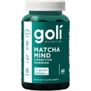 Goli Matcha Mind Gummies - 60 gróf - Green Tea Leaves Powder with Cognizin for Focus, Attention and Brain Health, Vegan, Non-GMO, Gluten-Free & Želatína zadarmo.