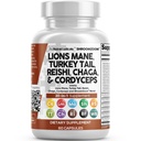 Clean Nutraceuticals Lions Mane 20in1 Huba Supplement with Turkey Tail Reishi Cordyceps Chaga Maitake Meshima Poria Cocos Shiitake Oyster Porcini Enoki - 1 balenie