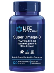 Life Extension Super Omega-3 EPA/DHA Fish Oil, season Lignans & Olive Extract 