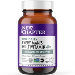 Nová kapitola Mužský multivitamín 40 Plus pre energiu, srdce, prostata + Imunitná podpora s fermentovanými živinami - každý človek jeden deň 40+, vyrobené s organickou zeleninou a bylinami, non-GMO - 72 ot