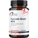 Designs for Health Curcum-Evail 400 - Biodostupný Turmeric Curcumin Supplements - Evail Emulsification Technology - Curcumin C3 Complex with Turmeric Oil + Vitamin E, non-GMO (120 Softgels)
