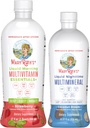 MaryRuth's Liquid Morning Multivitamin (Strawberry) & Liquid Nighttime Multimineral (Coconut, 15oz) | Clean Label Project Verified® | Vegan Vitamins for Energy, Bedtime Routine, & Overall Health