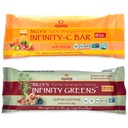 Infinity Greens Bundle, 1 Box Green Superfood Bars (12 balenia), 1 Box Organic Vitamin C Snack Bars (12 balenia)