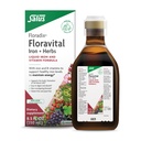 Floradix Floravital Tekuté Železo a vitamín Formula - Tekuté Železo Supplement with C & B Vitamíny a byliny pre podporu energie - Vegan, bez lepidla, bez kyslosti a bez GMO - 8.5 Fl Oz