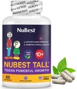 NuBest Tall 10+ Premium Bone Strength Formule, Enhanced Imunita a celkové zdravie pre vek 10+ s vápnikom, vitamínom D3, vitamínom K2 a multivitamínmi 60 Kapsule 1 Mesiac Zásoba