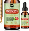 Berberine HCL Supplement with Ceylon škorica - Lipozomálne Berberine Phytosome Liquid Drops with Turmeric, Ceylon škorica, Horké Melon, Milk Thitle, AMPK Activator for Digestion Support