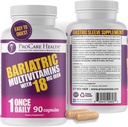 ProCare Zdravie Bariatrický multivitamín so železom 18 mg (03 Mesiac dodávky) - Post-Op Bariatrické vitamíny pre Gastrický Bypass Bariatrická chirurgia Pacienti, podporuje zotavenie (90 ľahko prehltnúť Kapsule)