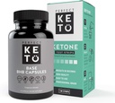 Perfect Keto Exogenic Ketones Base BHB Supplement (60 kapsúl) - Ketogenic Diet Support Management hmotnosti, Energy & Focus - Ketóza Beta-Hydroxybutyrát so (100 ks) Keto Strips Bundle