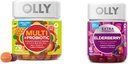 OLLY dospelý multivitamín Gummy s probiotikami, 1 miliarda CFU, 70 gróf a extra sila bazové Gummy, imunitná podpora, 450 mg, 60 gróf