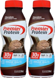 Premier Protein 30g Protein Shake, Chocolate, 11, 5 fl oz (Pack of 2)