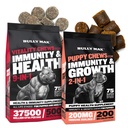 Bully Max Vitality Dog Chews and Puppy Soft Chews Bundle for total support with Daily Vitamíny pre šteňatá a dospelé psy 
