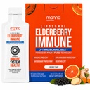 Manna Vitamíny Evolved Lipozomálne bazové Imunitné balíčky, vitamíny C, D atď. - Denná imunitná podpora pre dospelých, Deti - bez cukru, Výťažok z pravej bazy, Sirup, cestovanie-Priateľ, 15 balenie