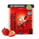 Prášokvitamín Electrolytes Powder Plus Keto, Strawberry (50 servings) 0 Cukor, No Maltodextrín, 1000mg Draslík, 120mg Vápnik, 120mg Magnézium, Organický vitamín C, Zero Kalórie, Prášok na hydratáciu energie