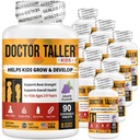 NuBest lekár Taller deti - Podpora Bone sila s multivitamíny, Multiminerály, Vápnik - Premium Formula pre vek 2 až 9 - Hroznová príchuť - 12 Balenie 18 Mesiace Zásobovanie