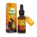 Vitamín D kvapky pre dojčatá - Baby Vitamín D kvapky 1000 IU 2Fl Oz - Tekutý vitamín D3 Organické s maximálnou absorpciou Formula pre novorodencov, batoľatá, deti a dospelí