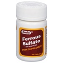 Rugby Ferrous Sulfate 325mg Tablety - Železo doplnok pre ženy a mužov - 100 Počet (1 balenie)