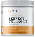 Čistá hydrolyzovaná viackolagénová Peptidy Proteín prášok doplnok - Typy I, II, III, V, X - 5 Typy Grass Fed, Wild Caught Food Sourced Collagen - 16 oz Pouch - Ochutené