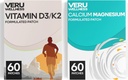 Kosť zdravie Kompletné Duo životný štýl Patches Vita D3/K2, vápnik horčík - Self Lepiaci čas Release Topical Patch, 8-10 hodín (60 Day Supply)