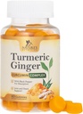 Kurkumín Supplement Gummies - 95% kurkuminoidov s kurkumínom a zázvorom, čierne korenie pre najlepšie vstrebávanie, Vegánska podpora prírody, non-GMO, bez lepku, chutný broskyňový príchuť - 60 Gummies
