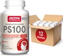 Jarrow Formulates PS100 Fosfatidylserin 100 mg, Dietary Supplement for Brain Health and Cognition Support, 60 Softgels, 20-60 Day Supply, Pack of 12