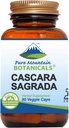 Pure Mountain Botanicals Cascara Sagrada Kapsule - Vegan Kosher Caps Teraz s 400mg divokej žatvy Cascara Sagrada Aged Bark Supplement