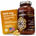 OmniBiotics Organic Turmeric Curcumin Supplement with Black Pepper Extract 