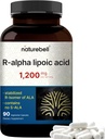 NatureBell R-Alpha Lipoic Acid, 1,200mg, 90 Veggie Capsules | Pure Stabilized R-ALA Only | High Absorption & Antioxidant Support | No S-ALA | Non-GMO, Gluten-Free