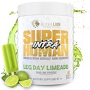 ALPHA LION Superhuman Intra Cvičenie Powder pre mužov a ženy, Aminokyseliny nápoj, svalové zotavenie Supplement, BCAA Powder, Electrolytes & Hydratácia Mix (42 slúži, Lime Flavor)