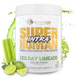 ALPHA LION Superhuman Intra Cvičenie Powder pre mužov a ženy, Aminokyseliny nápoj, svalové zotavenie Supplement, BCAA Powder, Electrolytes & Hydratácia Mix (42 slúži, Lime Flavor)