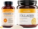 NatureWise Vitamín D3 5000iu (125 μg) 1 Rok dodávky pre zdravé svalovej funkcie Vylepšený kolagén Peptidy (45 Servings) - Hydrolyzed Type I & III