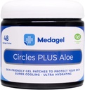Kruhy Plus Aloe, bezparénové hydrogélové tampóny, prevencia pľuzgierov, okamžité chladenie a upokojujúca úľava pri bolestiach pri ošetrovaní, pľuzgiere, malé popáleniny a šafing, 48 kruhových pads