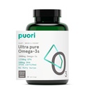 Puori Omega 3 Fish Oil Supplement - Ultra Pure & Burpless Wild Caught Fish Oil s 2000mg Omega 3 Mastné kyseliny, 1250mg EPA & 500mg DHA podporuje srdce, mozog a zdravie očí - IFOS Certified - 120 Softgels