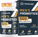 Probiotiká pre mužov, 500 mld. CFUs & 12 kmeňov Pánske probiotiká, s Turmeric, Cranberry, Goji - probiotiká pre Digestive Health, Gut, Immune & Bloating, Prostate & Urinary Tract Health, 60 kapsúl