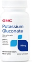 GNC draslík glukonát 99 mg, 100 tabliet, podporuje normálne svalovej funkcie